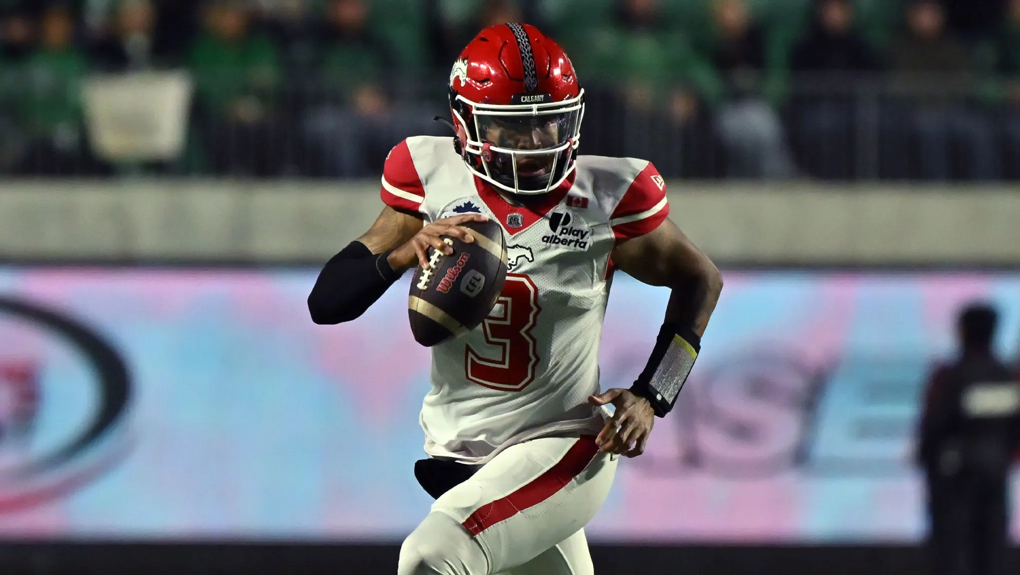 Adams Jr. powers Stamps past Riders in crucial West Division clash