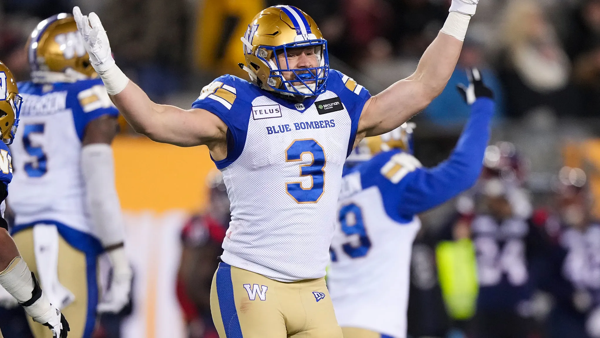Bombers add three to practice roster, including Global Thiadric Hansen