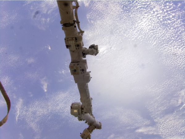 The canada robot arm on the ISS