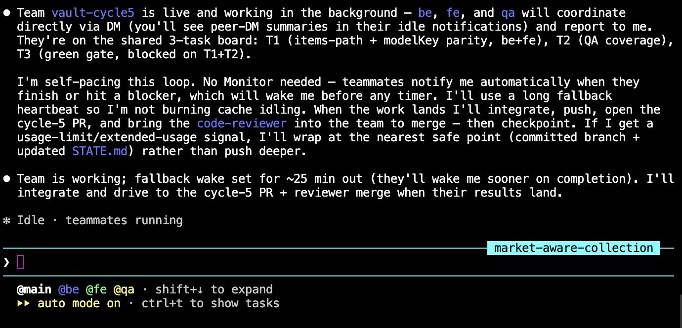 team at work example