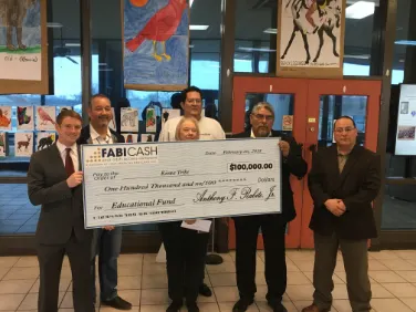 FABICash donates $100,000 to the Kiowa Tribe for Native American Indian Education – February 2018