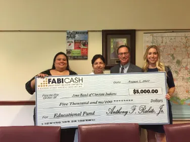 FABICash donates $5,000 to Native American Education