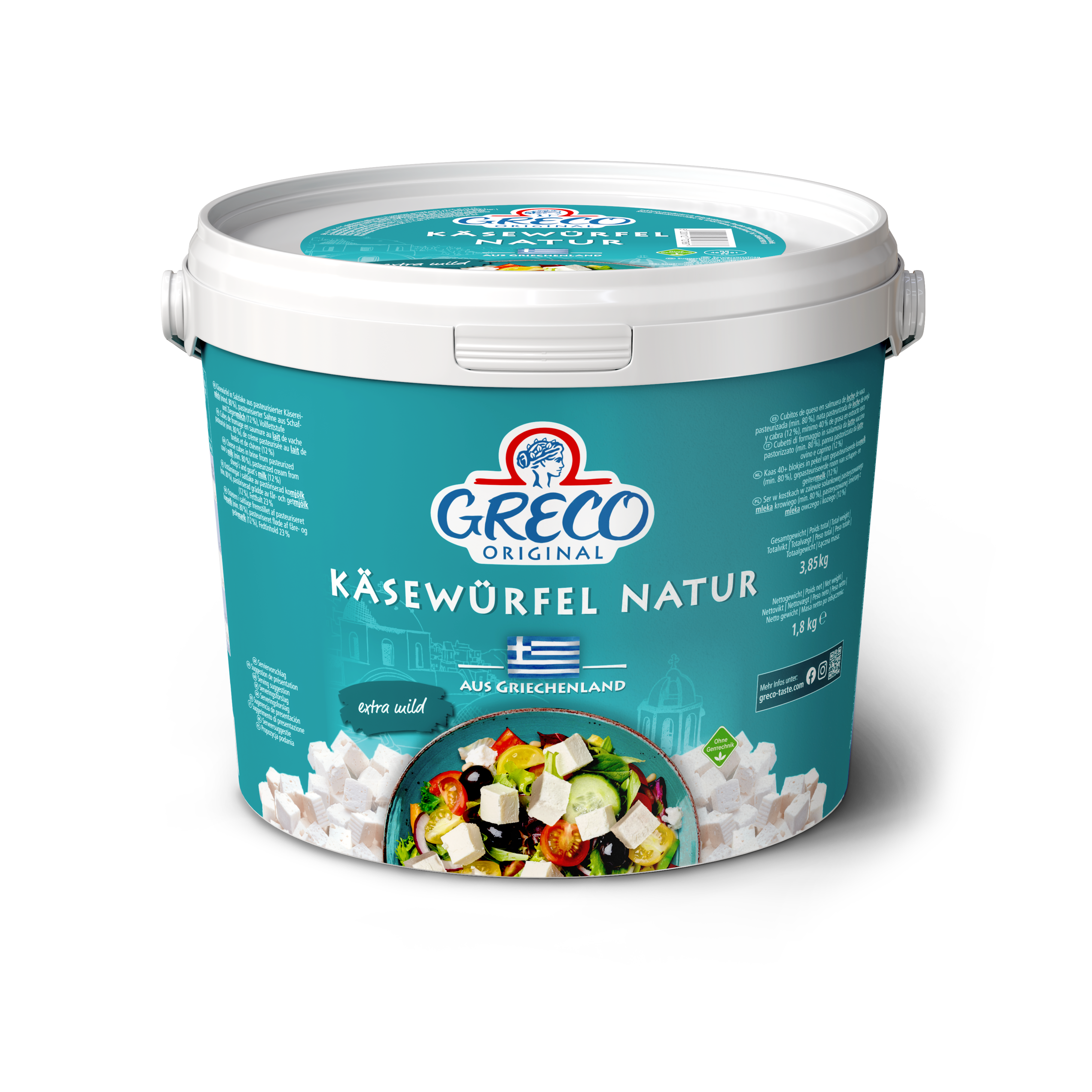 Naturkäsewürfel Eimer