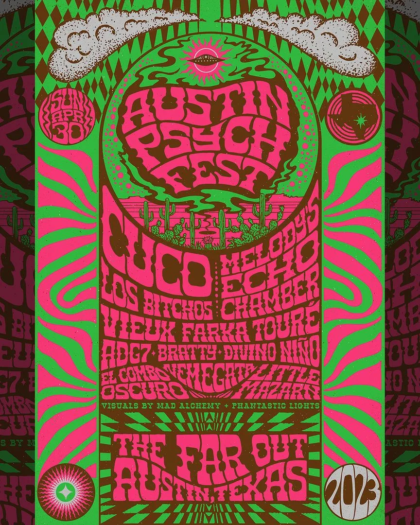 Austin Psych Fest 2023 Poster.
