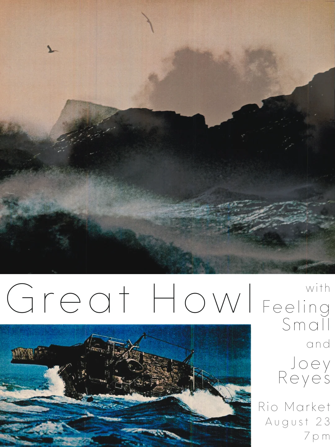 Great Howl with Feeling Small and Joey Reyes at Rio Market, August 23, 2025 at 7pm