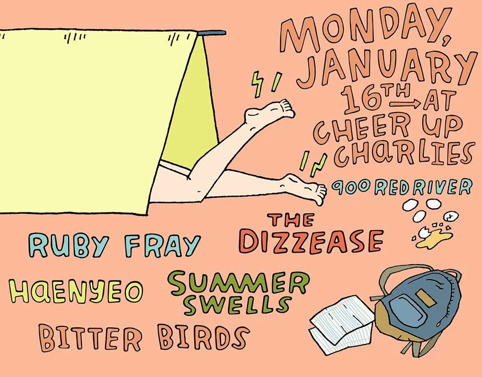 Ruby Fray, Haenyeo, Summer Swells, The Dizzease, Bitter Birds at Cheer Up Charlies