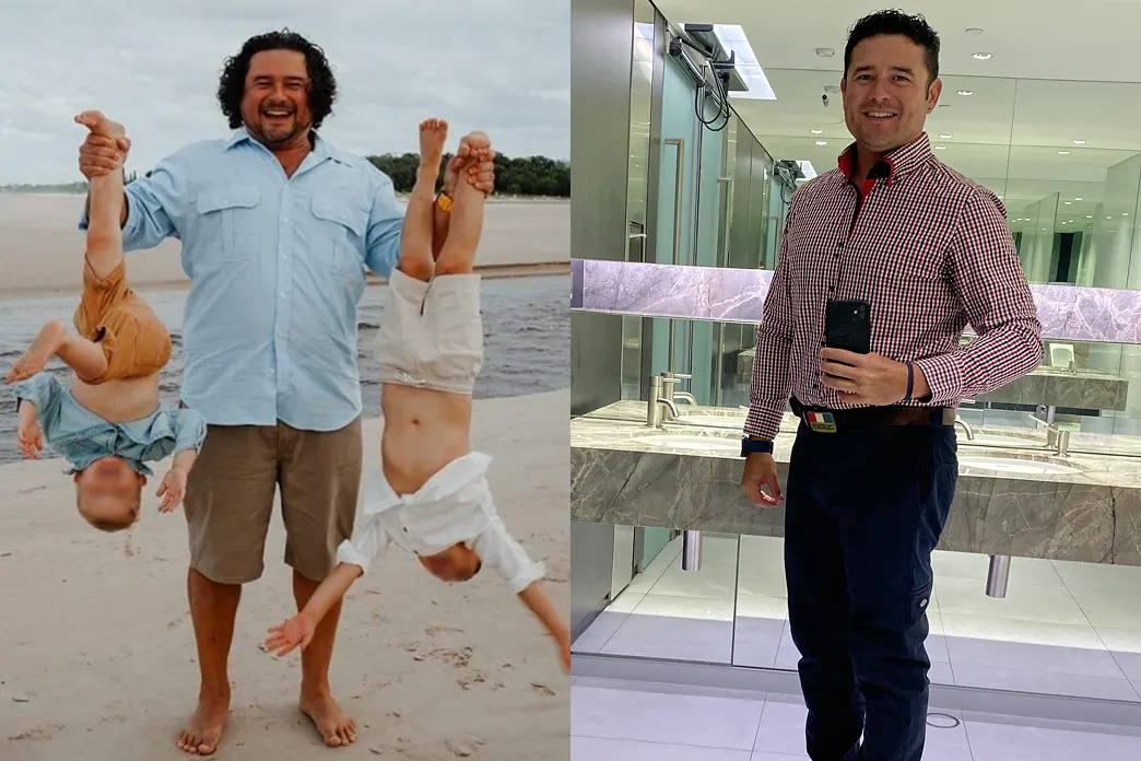 Before and after image of Hims weight loss patient Dane