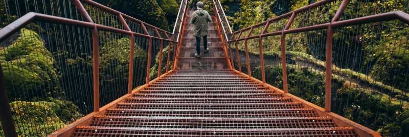 Climbing stairs