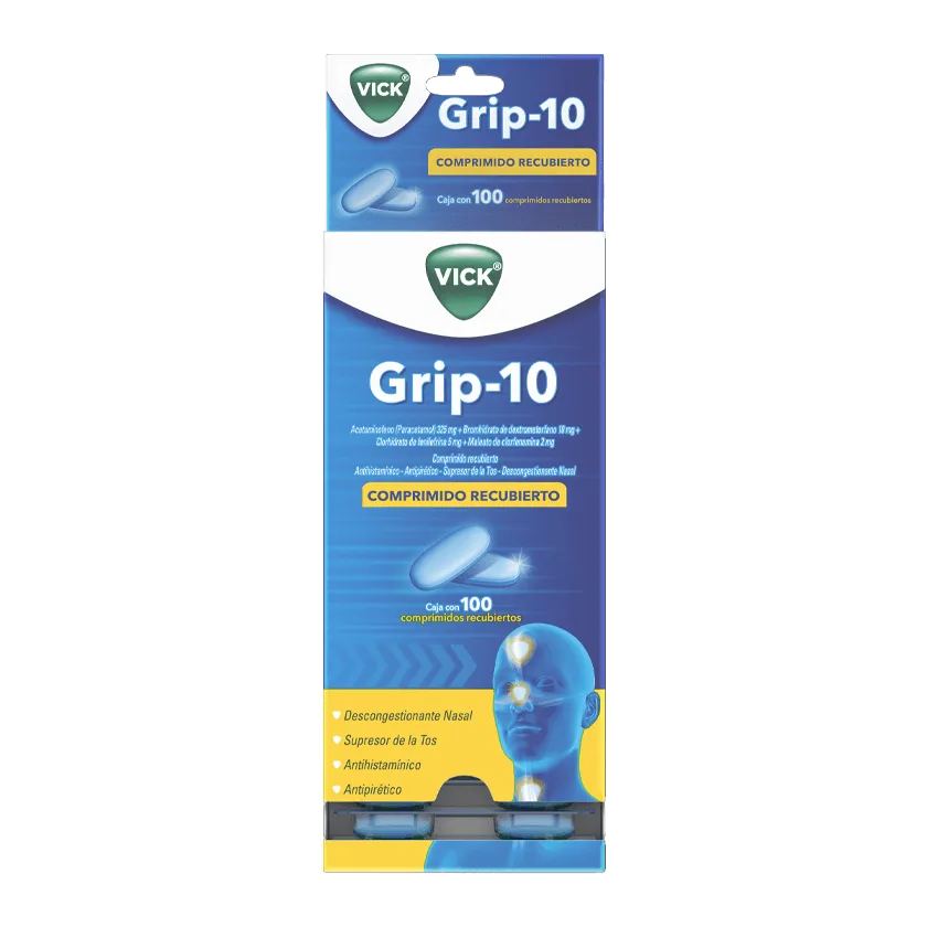 GRIP 10 Alivio 10 en 1 de los síntomas del resfriado