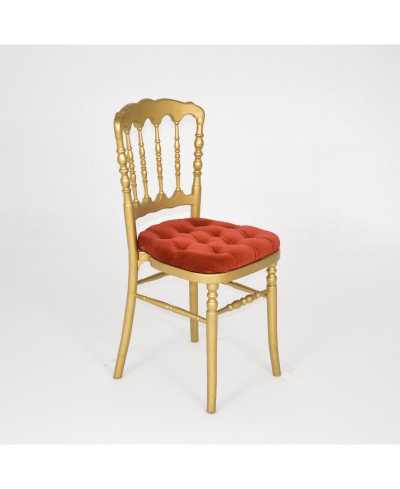 Chaise Napoléon III dorée 
