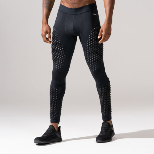 Front View of Male wearing OMORPHO Black G-Tight weighted leggings 
