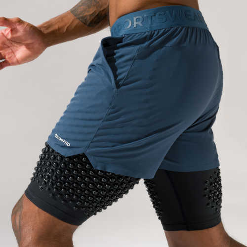 OMORPHO M G-Short Ocean weighted workout shorts - side lunge