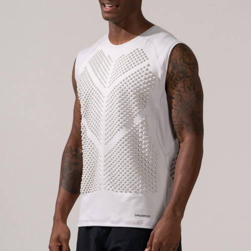 Male wearing OMORPHO Cloud G-Top sleeveless weighted top