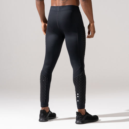 Back View of Male wearing OMORPHO Black G-Tight training tights