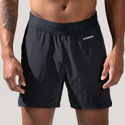 OMORPHO M O-Short Black workout shorts - front view