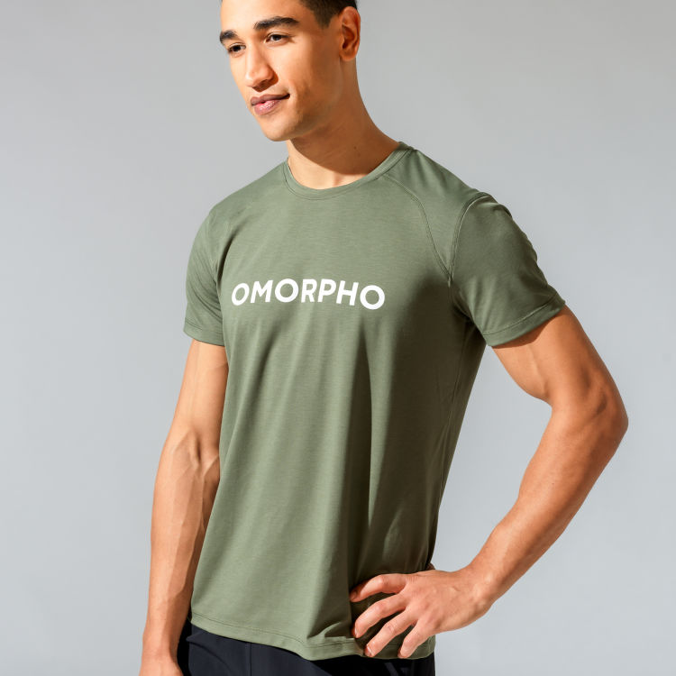 OMORPHO M Lifestyle Top olive t-shirt for men - front pose