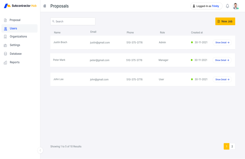 proposal builder SubcontractorHub