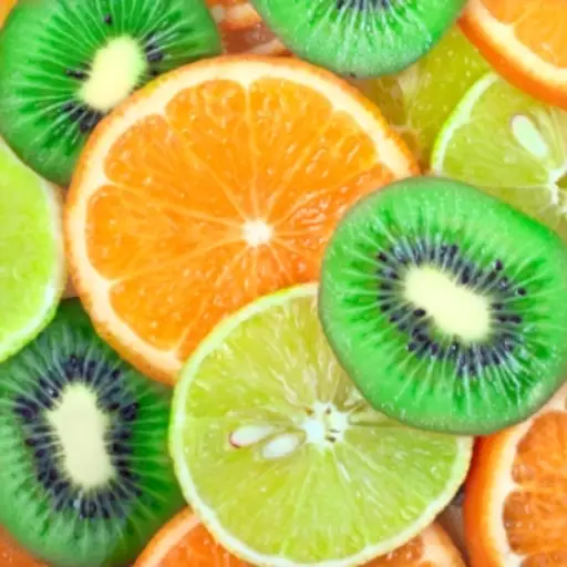 柑橘类水果切片。