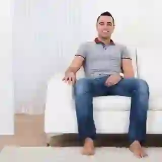 Man sitting on couch