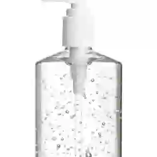 Squirt bottle of hand sanitizer