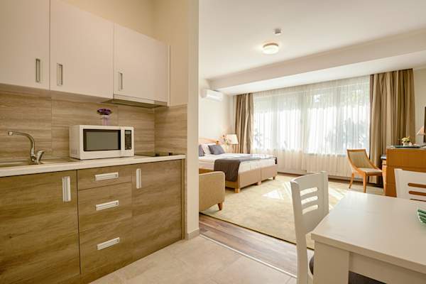 带小厨房的旅馆房间