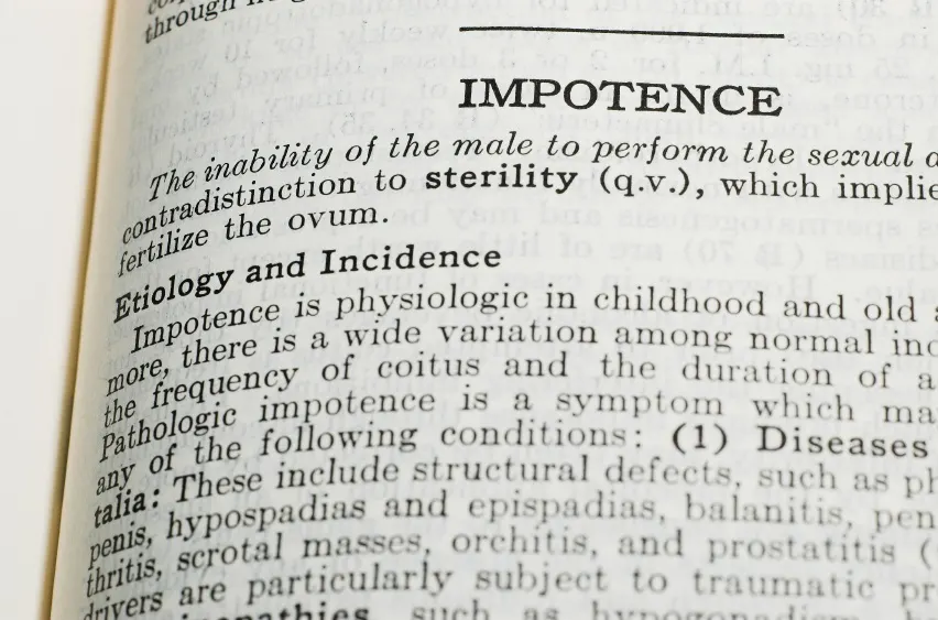 医学词典里的阳痿