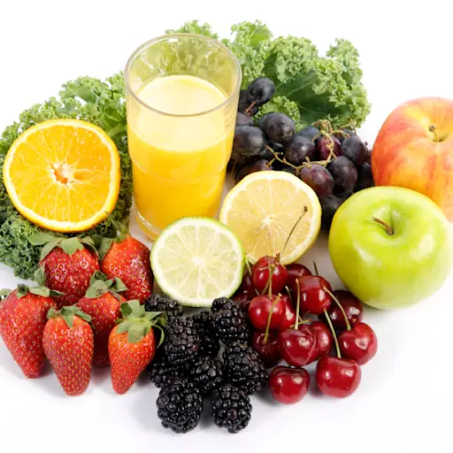 fresh fruit and juice image
