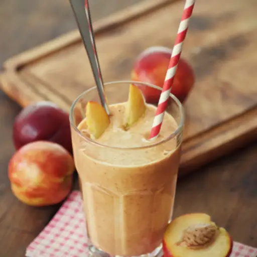 Thick peach smoothie.