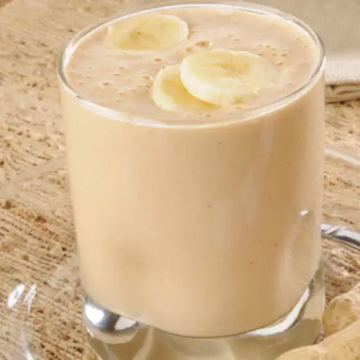 Peanut butter banana smoothie.