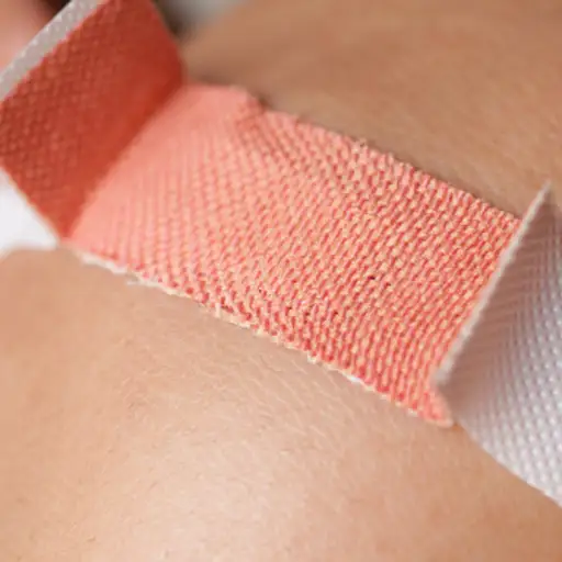 putting on band-aid