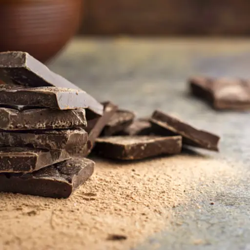 Chocolate bar and powder