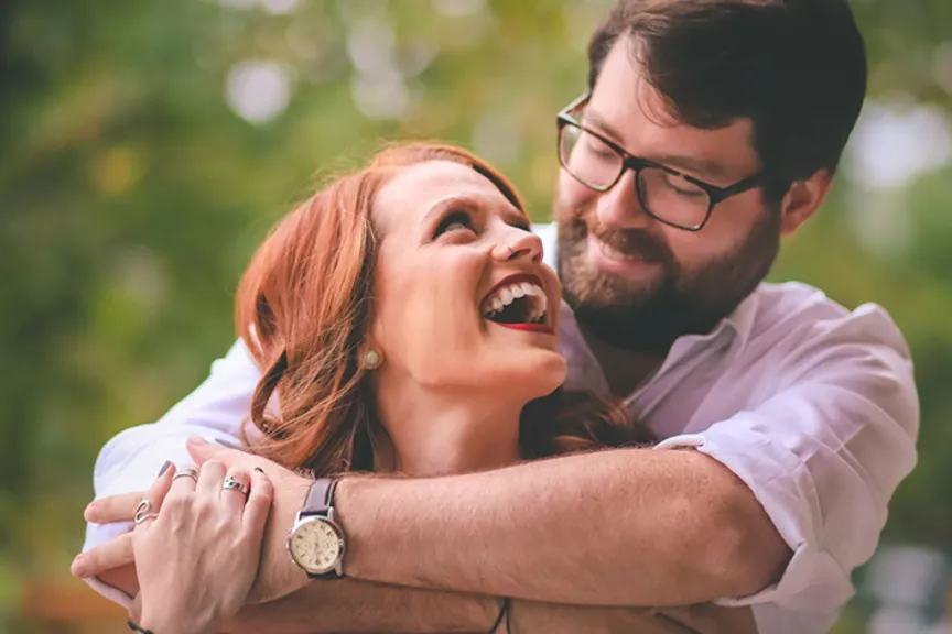 Mandy Morgan and her future husband.