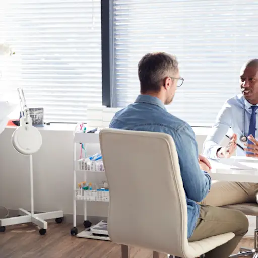 doctor talking to patient