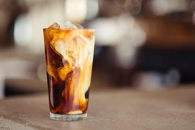 奶油冰咖啡玻璃。