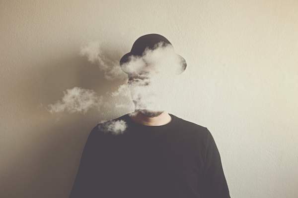 cloud over face