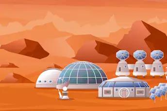 火星前哨,插图。