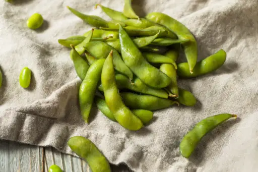 Raw Green Organic Edamame Soy Beans