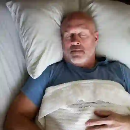一个男人睡在床上