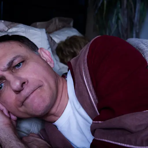 Man can't sleep due to pain.
