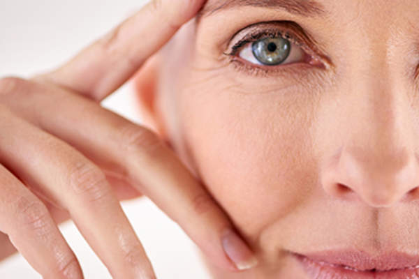 Beautiful older woman with anti-aging treatment.