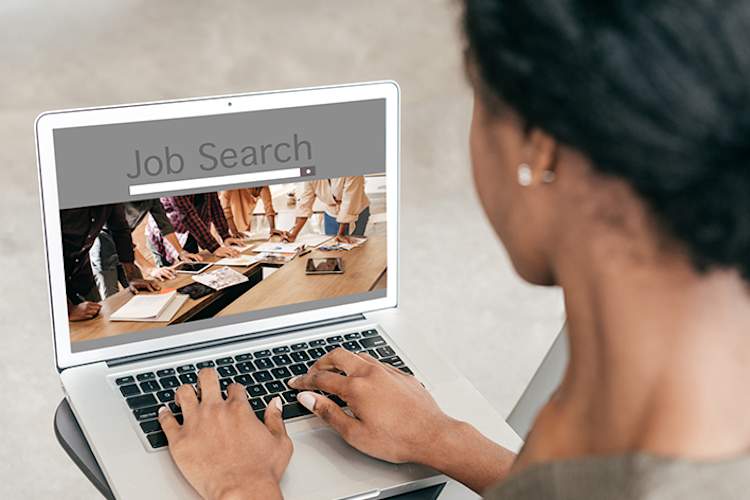 女人找工作网上。