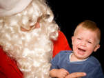 孩子吓得圣诞老人