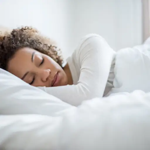 Woman sleeping in.