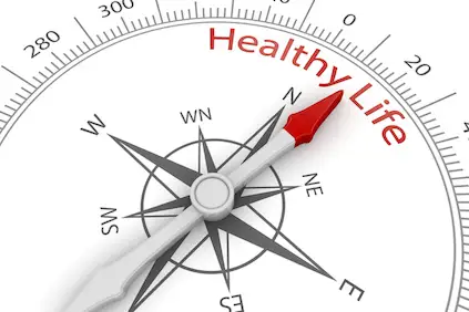 指南针指向健康的生活