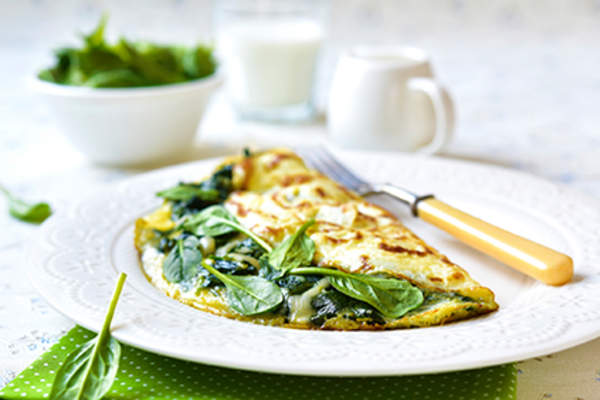 菠菜煎蛋卷。