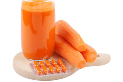 β-胡萝卜素补充剂，胡萝卜，胡萝卜汁。