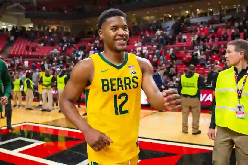 Jared Butler after a basketball game on January 7, 2020 in Lubbock, Texas.