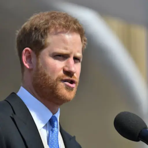 5月22日，在英国伦敦白金汉宫举行的威尔士亲王70岁生日赞助庆典上，苏塞克斯公爵哈里王子发表讲话。