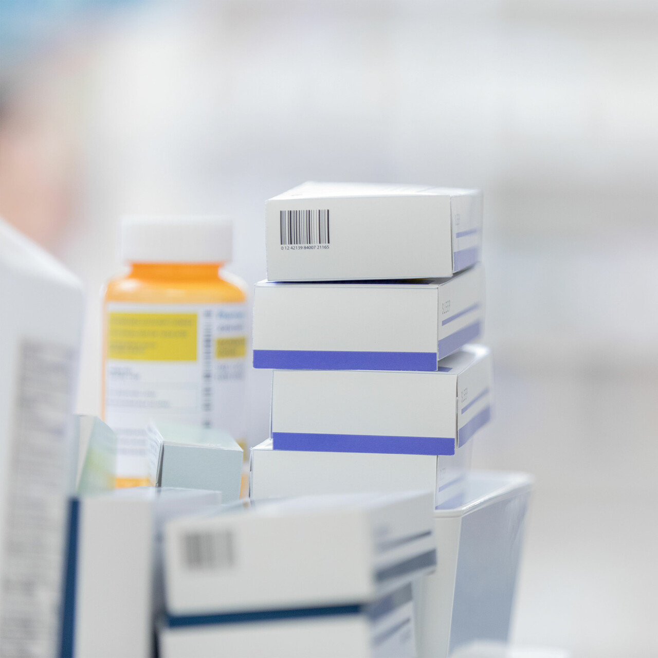 一堆处方药的特写镜头