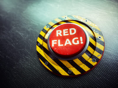 红旗紧急按钮。